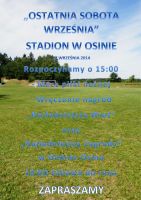 Stadion w&nbsp;Osienie 27 września 2014r.