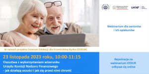 Zaproszenie na webinarium CEDUR dla seniorów i&nbsp;ich opiekunów