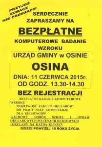 BEZPŁATNE BADANIE WZROKU