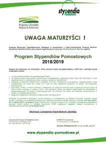 Uwaga Maturzyści