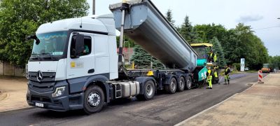 Trwa inwestycja pn. Przebudowa odcinka drogi powiatowej Nr 4161Z w miejscowości Osina wraz z budową kanalizacji deszczowej.