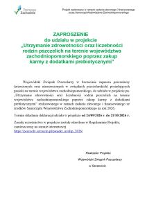 Zaproszenie dla pszczelarzy do udziału w&nbsp;projekcie