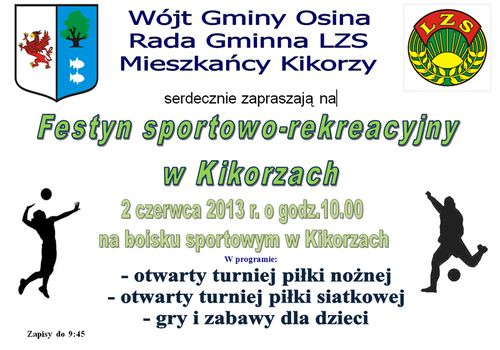 Festyn sportowo-rekreacyjny w Kikorzach